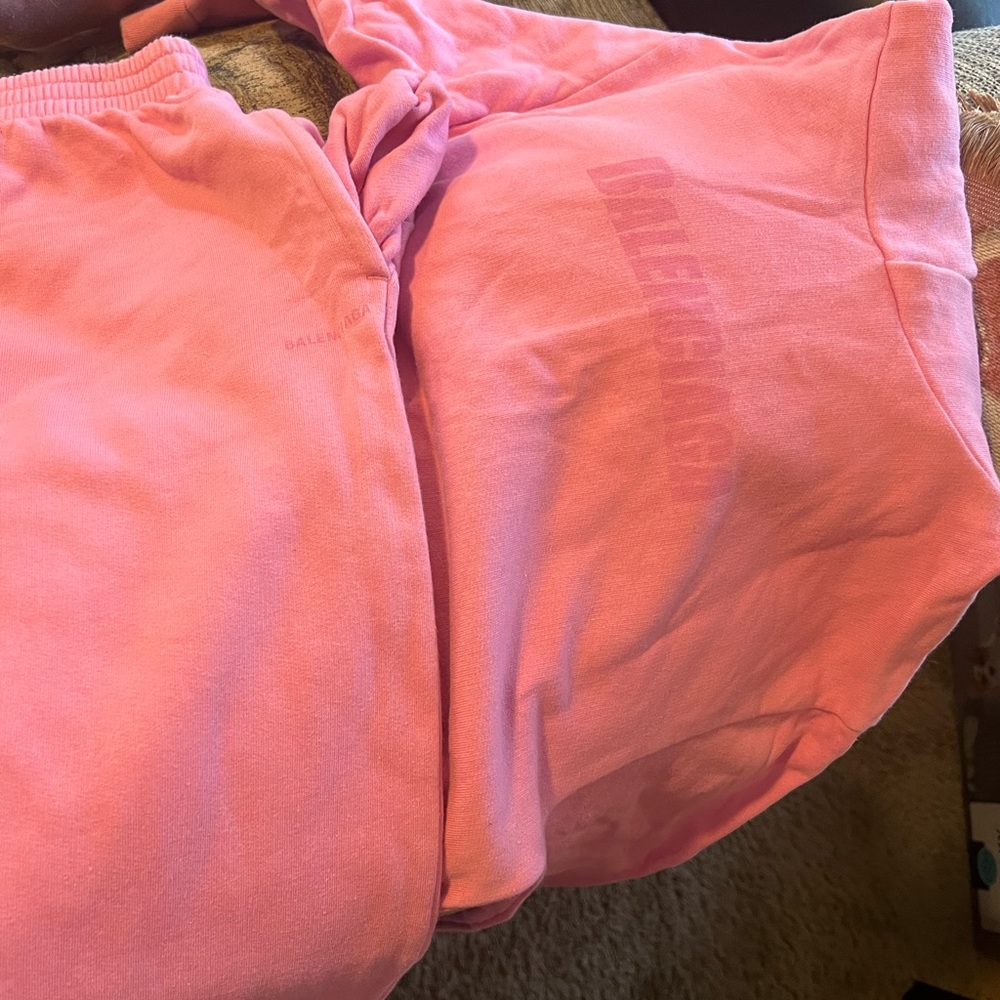 Farfetch Pink Balenciaga Sweater && Matching Jogging Pants Girls Size 10